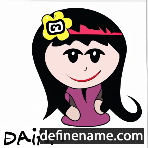 cartoon of the name Daniah