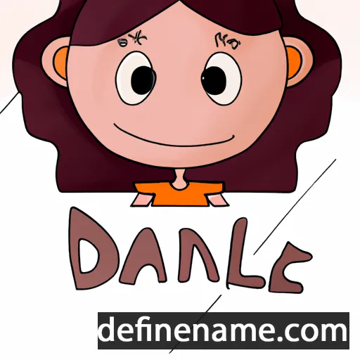 cartoon of the name Danielė