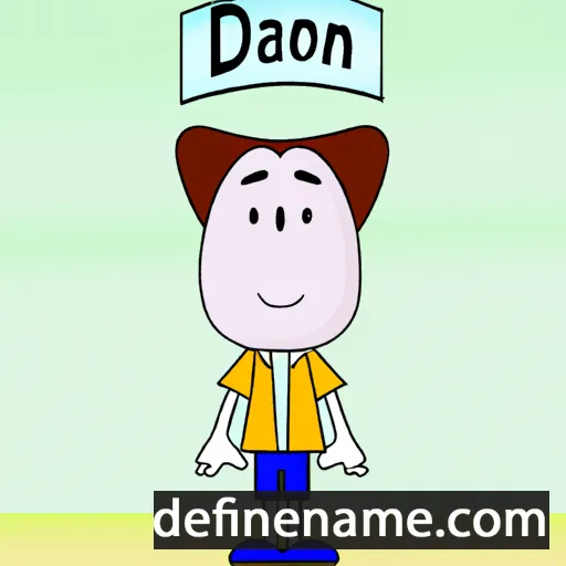 cartoon of the name Dannon