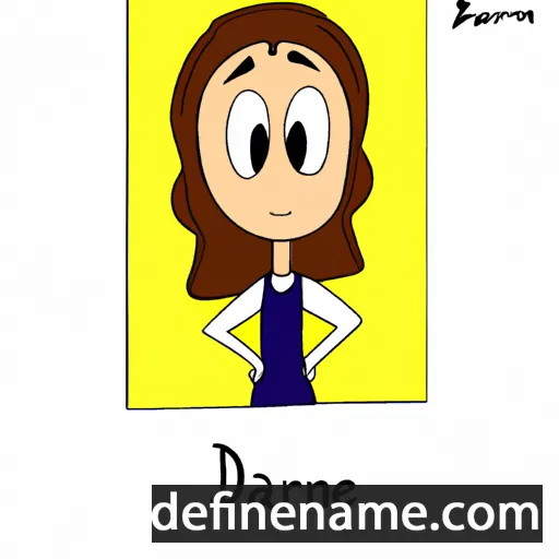 cartoon of the name Dariane