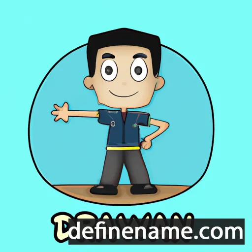 cartoon of the name Darmawan