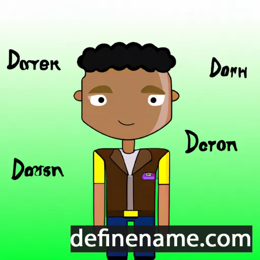 cartoon of the name Darrien