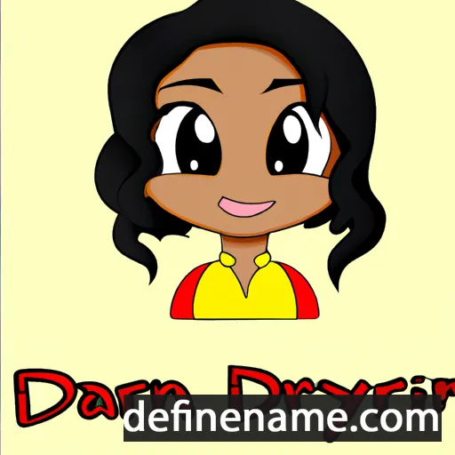 cartoon of the name Darriynn