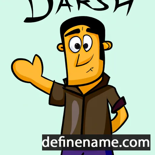 cartoon of the name Darsh