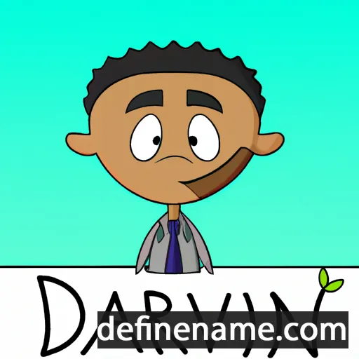 cartoon of the name Darvin