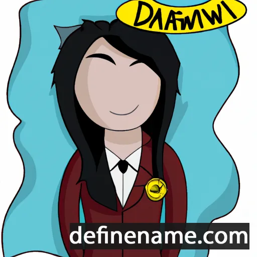 cartoon of the name Darwinawati