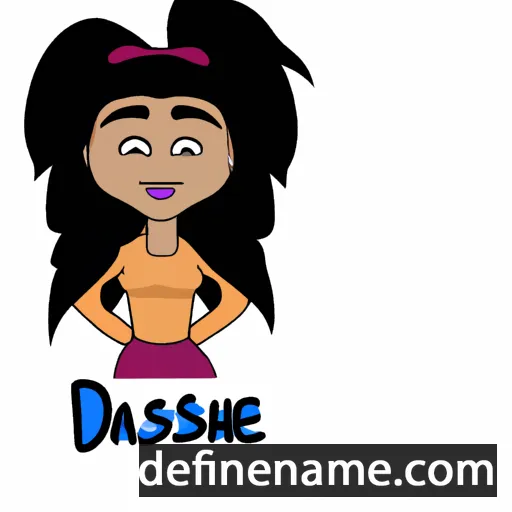 cartoon of the name Dashae