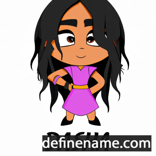 cartoon of the name Dashia