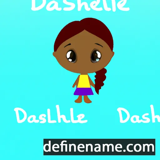 cartoon of the name Dashielle