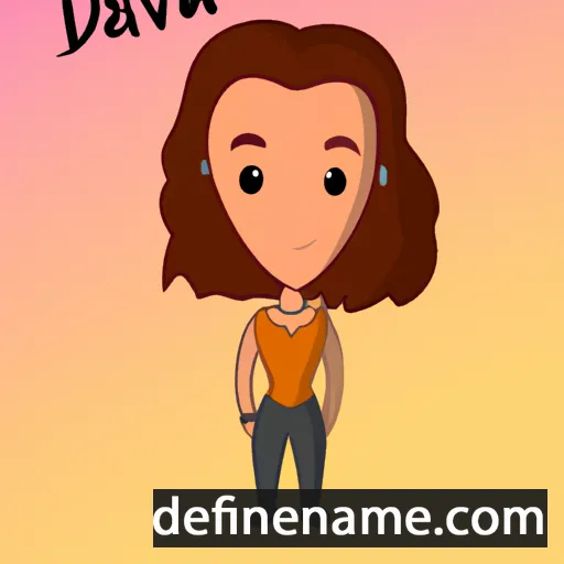 cartoon of the name Davena