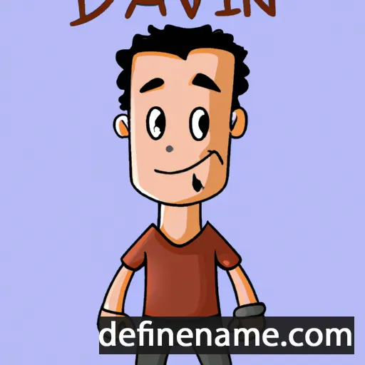 cartoon of the name Davin