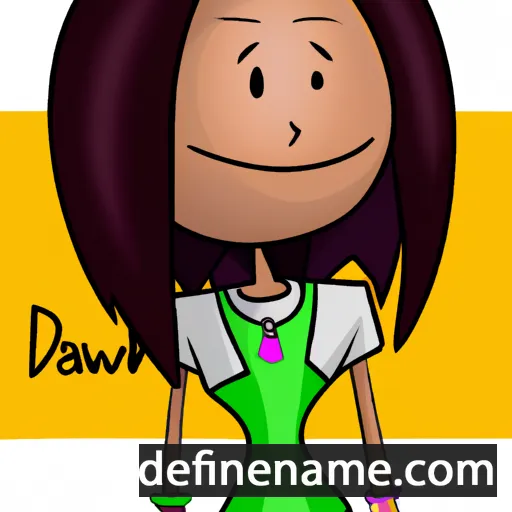 cartoon of the name Dawn