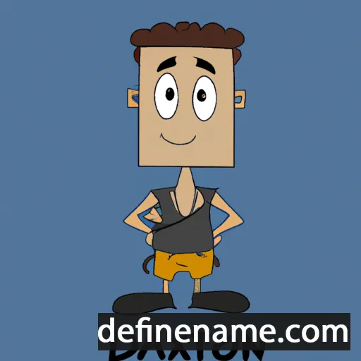 cartoon of the name Daxton