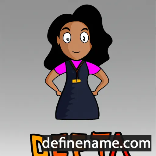 cartoon of the name Deitra