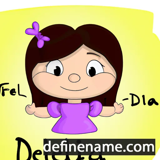 cartoon of the name Delfina