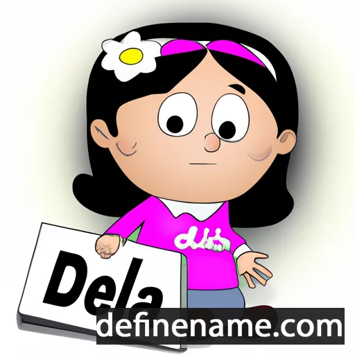 cartoon of the name Delia