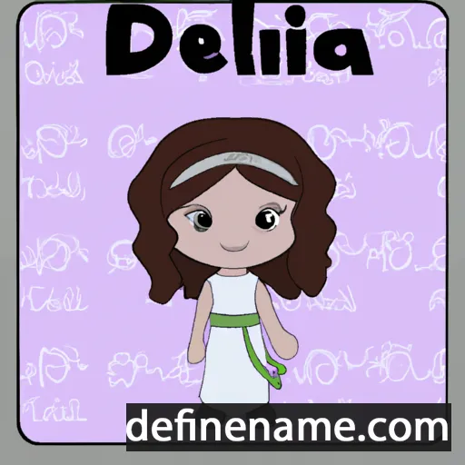 cartoon of the name Delphia