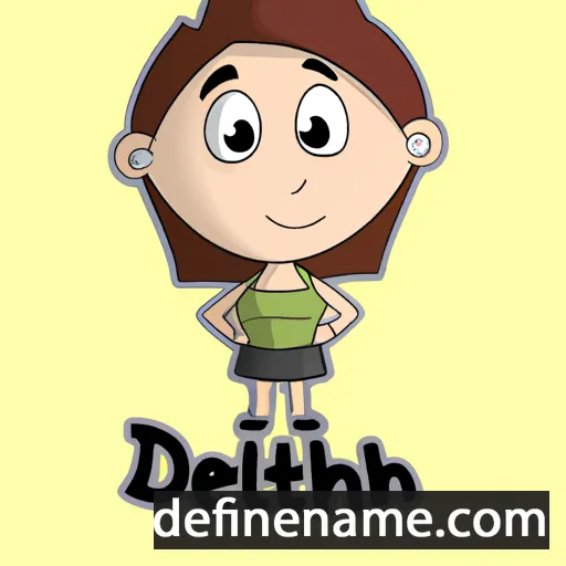 cartoon of the name Delyth