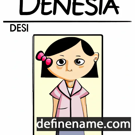 cartoon of the name Denisa