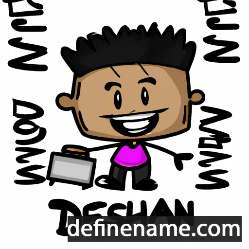 cartoon of the name Deshaun