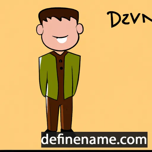 cartoon of the name Devan