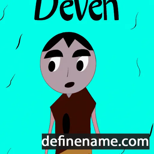 cartoon of the name Deven