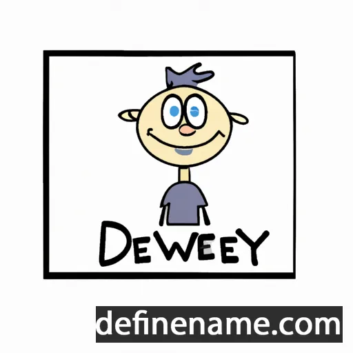 cartoon of the name Dewey