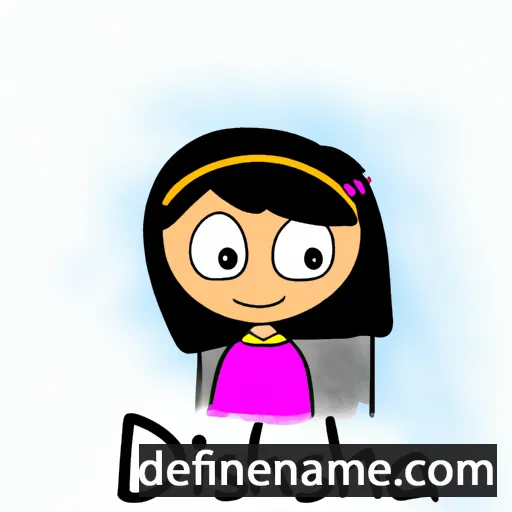 cartoon of the name Diksha