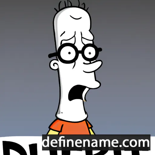 cartoon of the name Dilbert