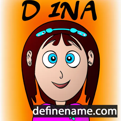 cartoon of the name Dina