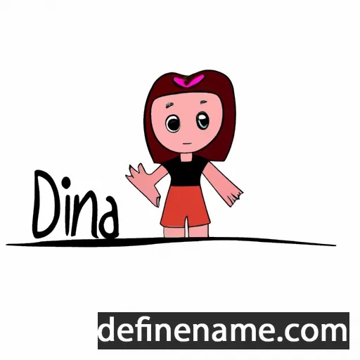 cartoon of the name Diná