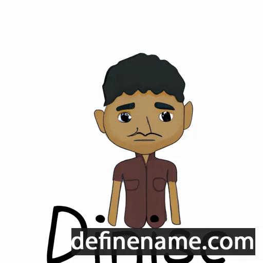 cartoon of the name Dinesh