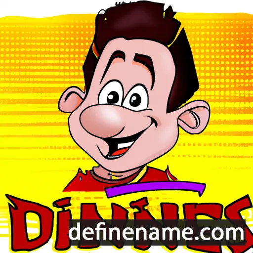 cartoon of the name Diniz