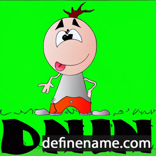 cartoon of the name Dinu