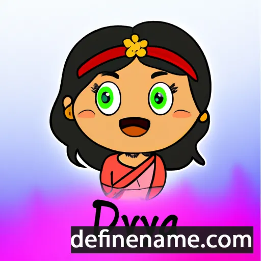 cartoon of the name Diya