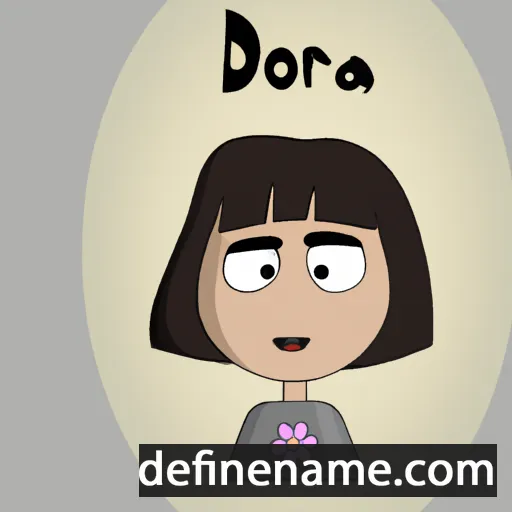 cartoon of the name Dóra