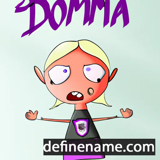 cartoon of the name Domantė