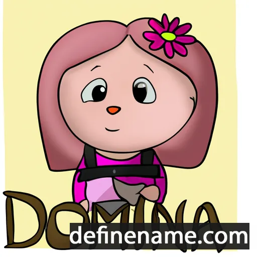 cartoon of the name Dominika