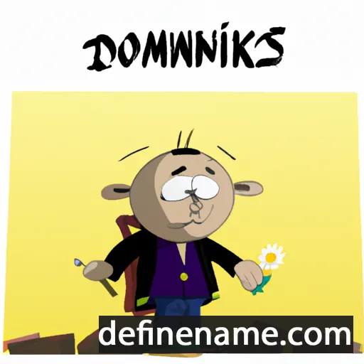 cartoon of the name Dominykas