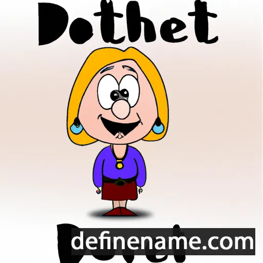 cartoon of the name Dorthe