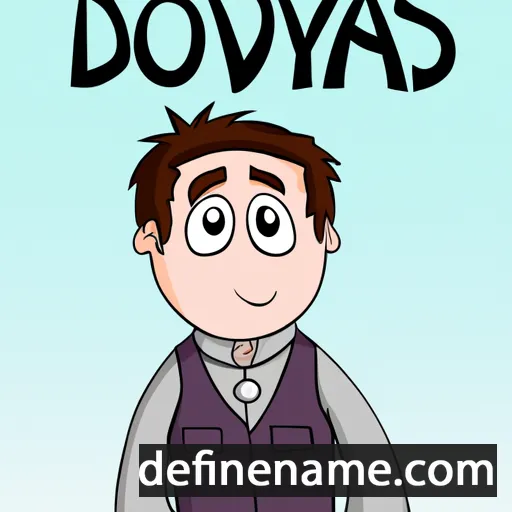 cartoon of the name Dovydas