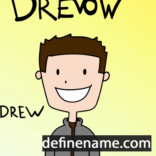 cartoon of the name Drew