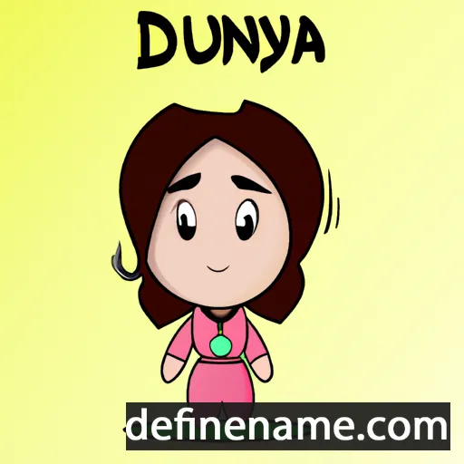 cartoon of the name Dunya