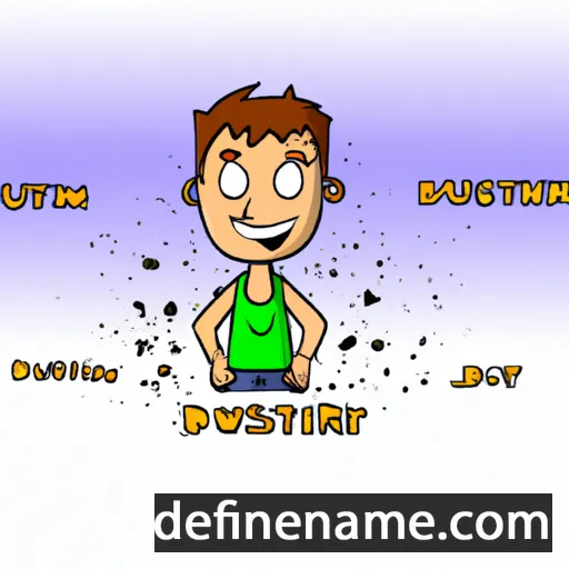 cartoon of the name Dustin