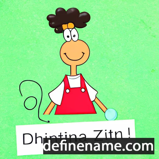 cartoon of the name Dzintra