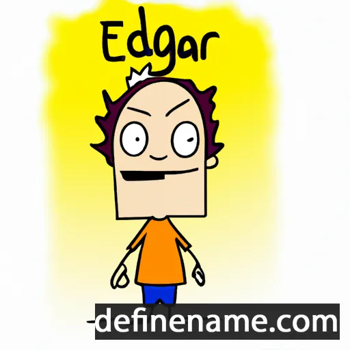 cartoon of the name Édgar