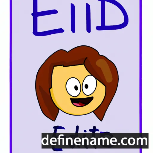 cartoon of the name Édith