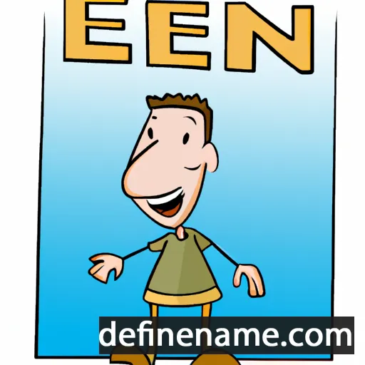 cartoon of the name Eben