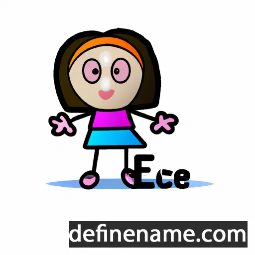 cartoon of the name Ece