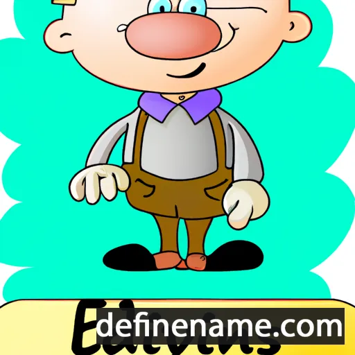 cartoon of the name Edvinas